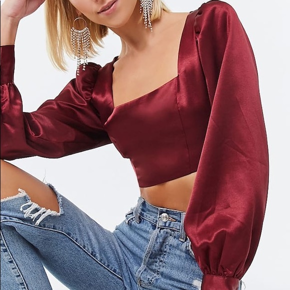 satin tops forever 21